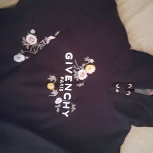Givenchy Black Floral Logo Hoodie